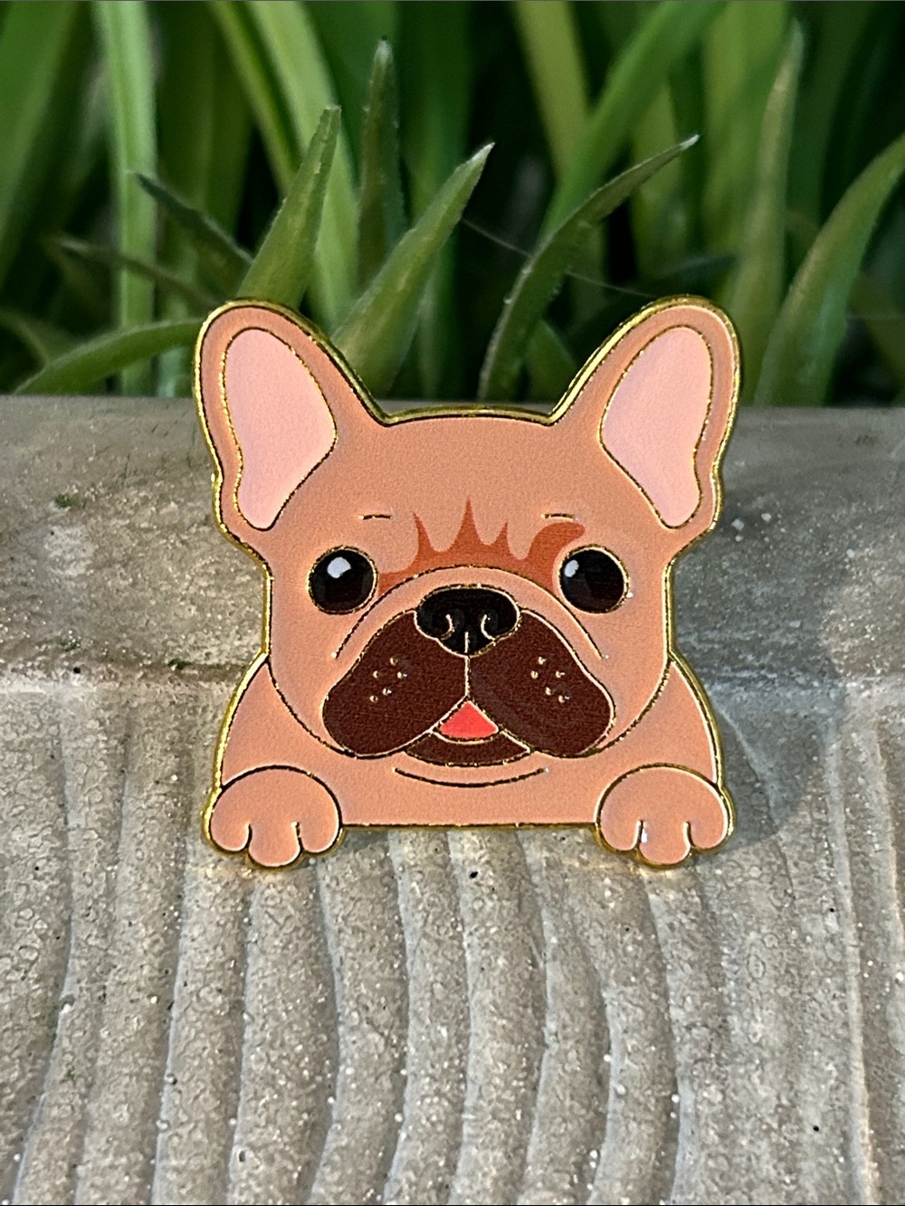 Fawn French Bulldog Enamel Pin - Pet Lover Accessory